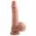 Dvojitá hustota - prísavkový realistický penis s varlatami - 18 cm (naturálny)