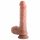 Dvojitá hustota - realistický dildo s prísavkou a semenníkmi - 20cm (natural)