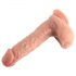 Dvojitá hustota - realistický dildo s prísavkou a semenníkmi - 20cm (natural)