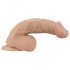 Lovetoy Real Extreme - prísavkový, semenníkový dildo - 23 cm (prírodný)