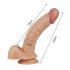 Lovetoy Real Extreme - G-bod dildo - 21cm (naturál)