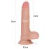 Lovetoy Nature Cock - realistický dvojvrstvový dildo - 18cm (natur)