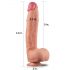 Lovetoy Prírodný penis - realistický dvojvrstvový dildo - 30cm (naturálny)