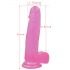 Lovetoy Jelly Studs - prísavkový dildo - 20 cm (ružový)