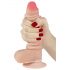 Lovetoy Sliding-Skin - dvojvrstvový dildo - 18 cm (prírodná farba)