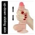 Lovetoy Sliding-Skin - dvojvrstvový dildo - 18 cm (prírodná farba)