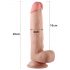 Lovetoy Sliding-Skin - dvojvrstvové dildo - 21cm (prírodné)