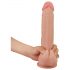 Lovetoy Sliding-Skin - dvojvrstvové dildo - 23cm (prirodná farba)