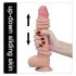 Lovetoy Sliding-Skin - dvojvrstvové dildo - 23cm (prirodná farba)