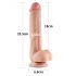 Lovetoy Sliding-Skin - dvojvrstvové dildo - 23cm (prirodná farba)