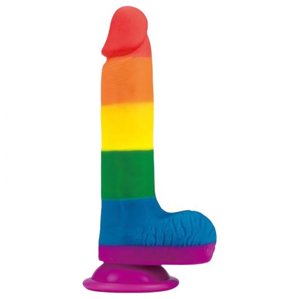 Lovetoy Prider - realistický dúhový dildo 20cm