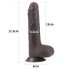 Lovetoy Sliding-Skin - dvojvrstvové dildo - 18cm (hnedé)