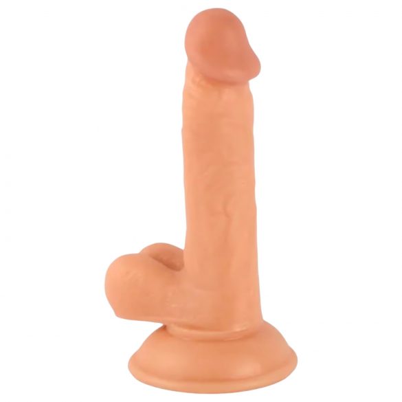 Mr. Rude - realistický, prisavkový dildo s guľkami - 17 cm (naturálny)