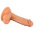 Mr. Rude - realistický, prisavkový dildo s guľkami - 17 cm (naturálny)