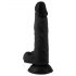 Mr. Rude - realistický čierny dildo s prísavkou, 19cm