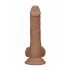 RealRock Dong 7 - realistický dildobot (17cm) - tmavý odtieň