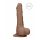 RealRock Dong 9 - realistické dildo s semenníkmi (23 cm) - tmavý prírodný