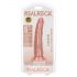 RealRock Slim: realistický dildo - 15,5 cm (prírodný)