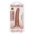 RealRock Slim - realistický dildo 15,5cm (tmavo prírodný)