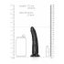 RealRock Slim realistický dildo - 15,5 cm (čierny)