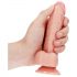 RealRock - realistický prísavný dildo 15,5 cm (prírodný)