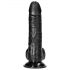 RealRock realistické dildo s prísavkou - 15,5 cm (čierne)