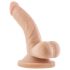 Dr. Skin 4 - realistický dildo s prísavkou a semenníkmi - 12cm, prírodný