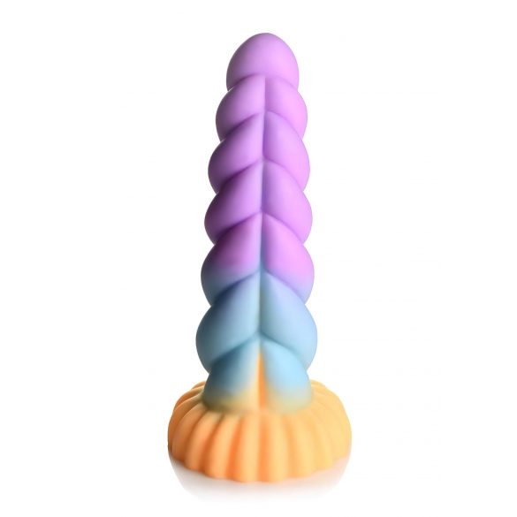 Mystique jednorožec dildo - 21cm (fialovo-žlté)