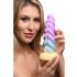 Mystique jednorožec dildo - 21cm (fialovo-žlté)