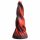 Hell Kiss Dildo - krútený silikón, 19 cm (červený)