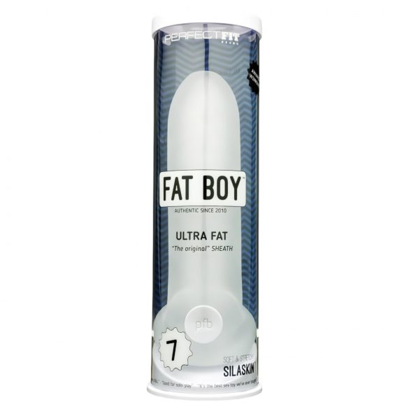 Fat Boy Original Ultra - Mliečne biely penisový návlek (19 cm)