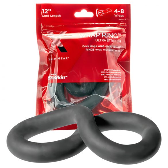 Perfect Fit Ultra Wrap 12 - silný čierny krúžok na penis (30 cm)