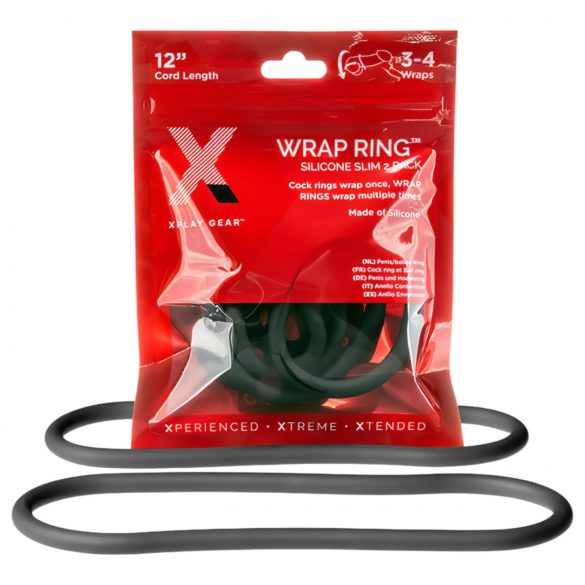 Perfektný fit Slim Wrap 12 - tenký čierny krúžok (30 cm)