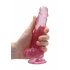 REALROCK - priehľadné realistické dildo - ružové (17 cm)