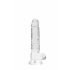 REALROCK - priehľadné realistické dildo - číre (17cm)