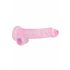 REALROCK - priesvitný realistický dildo - ružový (19cm)