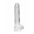 REALROCK - priesvitný realistický dildo - číry (22cm)