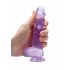 REALROCK - priesvitný realistický dildo - fialový (15cm)