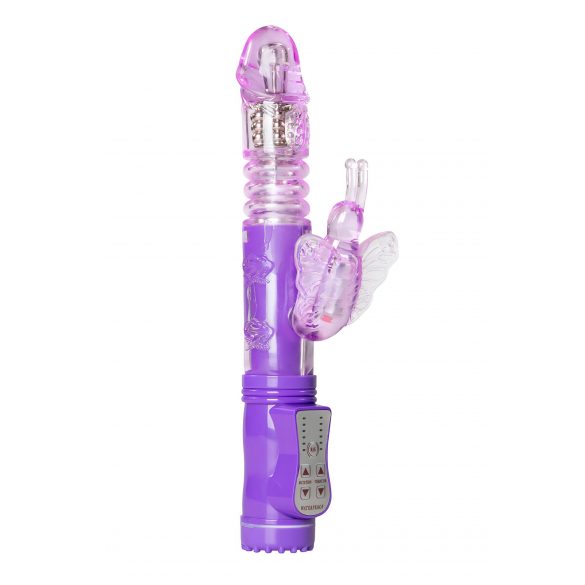 Easytoys Butterfly - rotačno-pulzačný vibrátor (fialový)