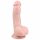 Easytoys - prísavný dildó s vajíčkami (15 cm) - prirodzený