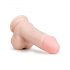 Easytoys - prísavkový dildó s semenníkmi (17,5 cm) - prírodný