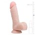 Easytoys - prísavkový dildó s semenníkmi (17,5 cm) - prírodný