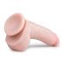 Easytoys - prísavkový dildo s semenníkmi (20 cm) - prírodná farba