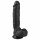 Easytoys - čierne dildo s prísavkou a guľkami (22,5 cm)