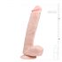 Easytoys - veľký dildó s prísavkou a semenníkmi (26,5 cm) - prirodzený