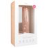 Easytoys - veľký dildó s prísavkou a semenníkmi (29,5cm) - naturálny