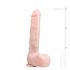 Easytoys - veľký dildó s prísavkou a semenníkmi (29,5cm) - naturálny