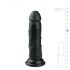 Easytoys - čierny realistický dildo s prisavkou (15,5 cm)