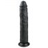 Easytoys - extra veľký dildo s prísavkou (28,5cm) - čierny