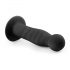 Easytoys Ribbed - čierne análne dildo s prísavkou (14 cm)